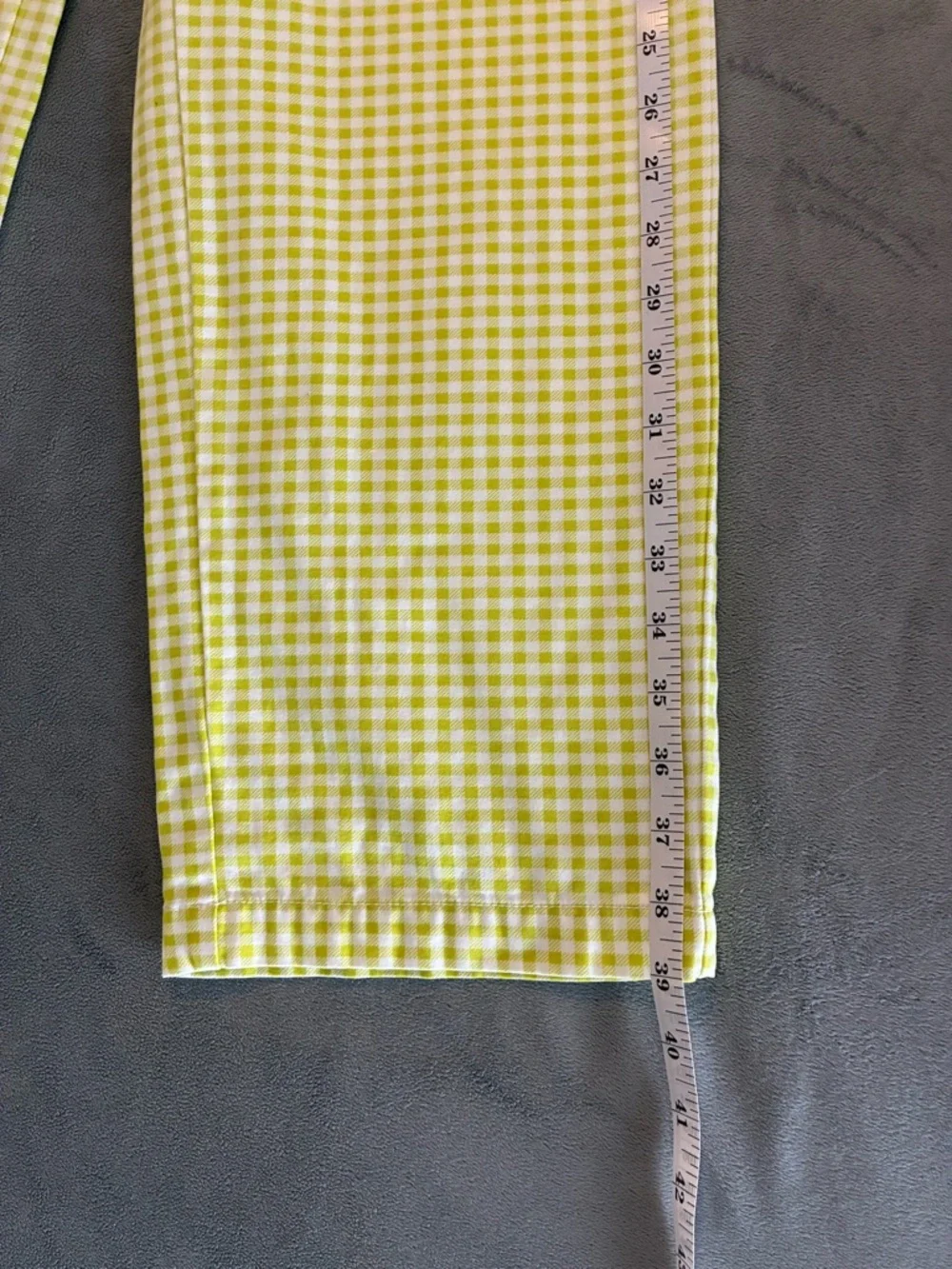Sunday Best Yellow Gingham Wide-Leg Pants Spring Classic - Picture 9 of 11